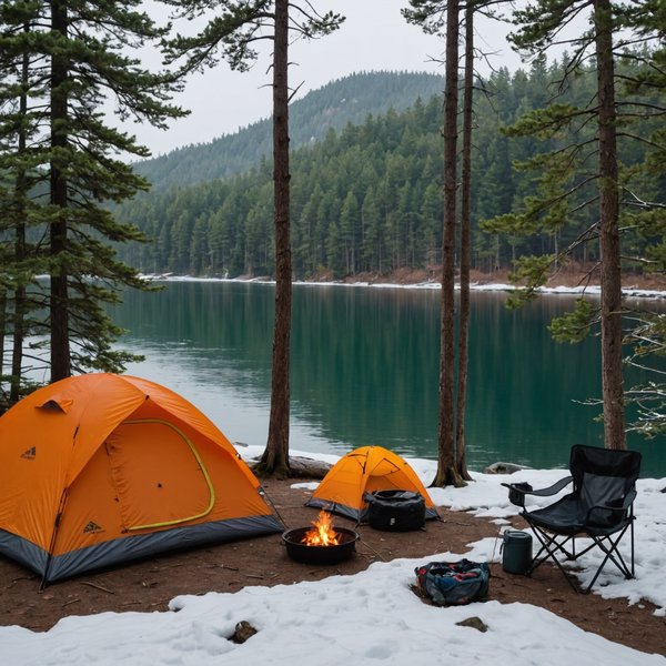 Quels sont les équipements indispensables pour un camping en bord de lac en hiver?