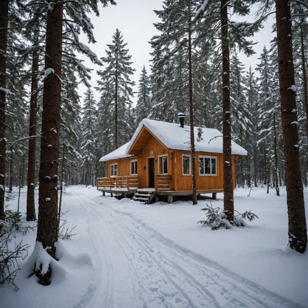 Quels chalets en Finlande offrent des cours de survie en forêt et des excursions en raquettes?